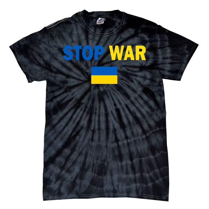 Support Ukraine Flag Stop War Tie-Dye T-Shirt