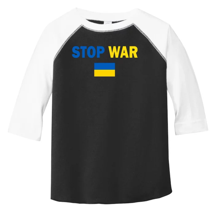 Support Ukraine Flag Stop War Toddler Fine Jersey T-Shirt