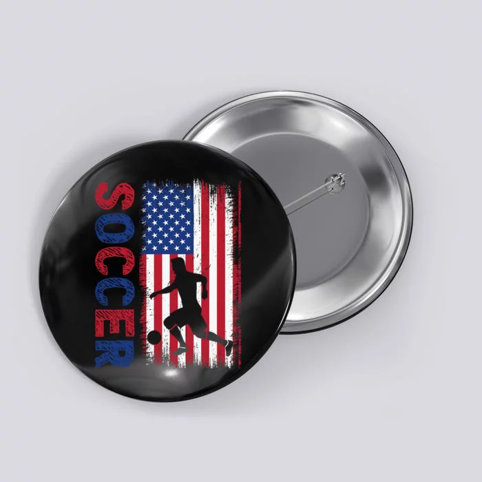 Soccer usa flag for soccer lover Button