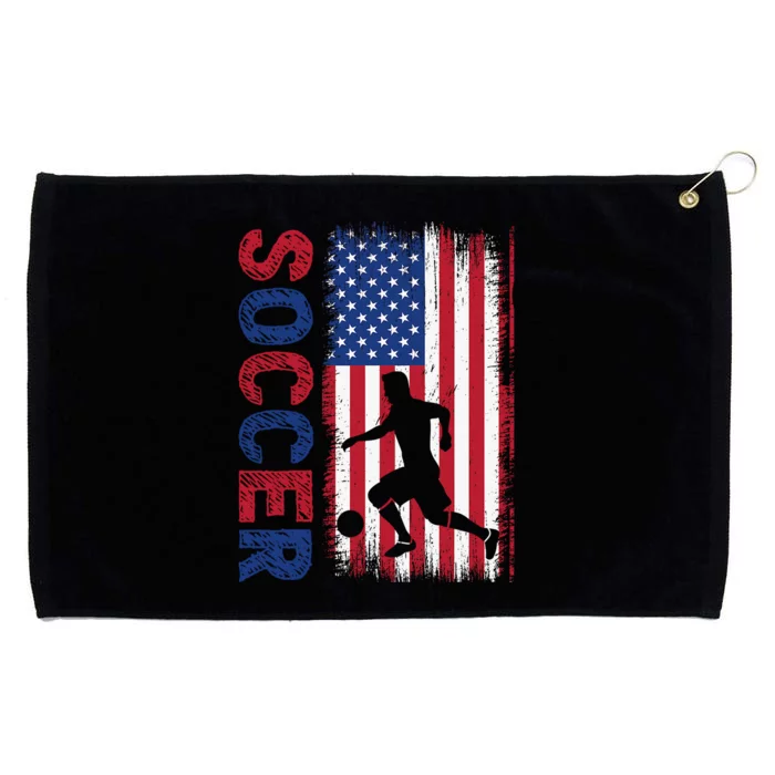 Soccer usa flag for soccer lover Grommeted Golf Towel