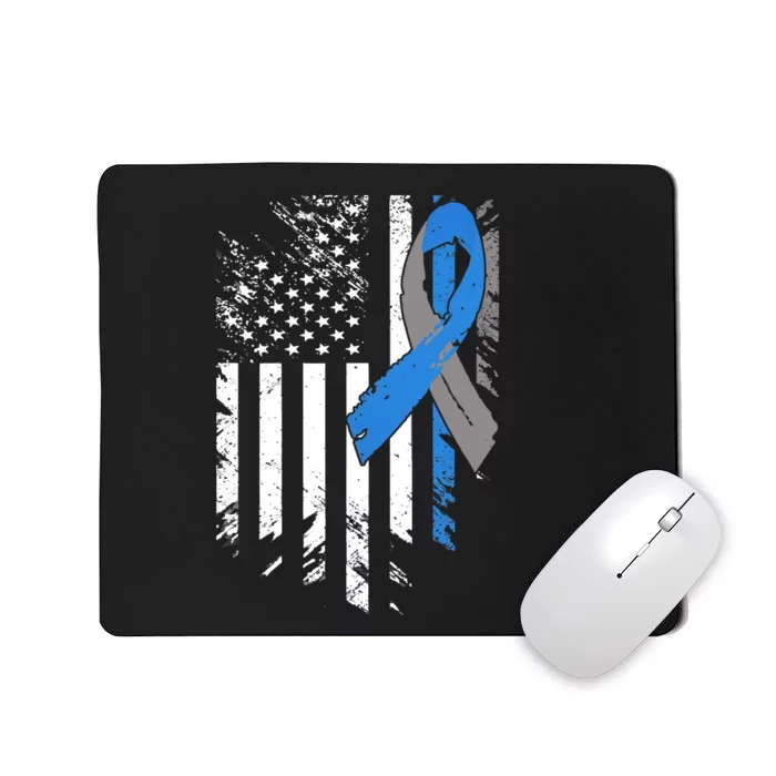 Support USA Flag Diabetes Type 1 Awareness Family Mousepad