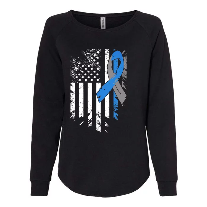 Support USA Flag Diabetes Type 1 Awareness Family Womens California Wash Sweatshirt