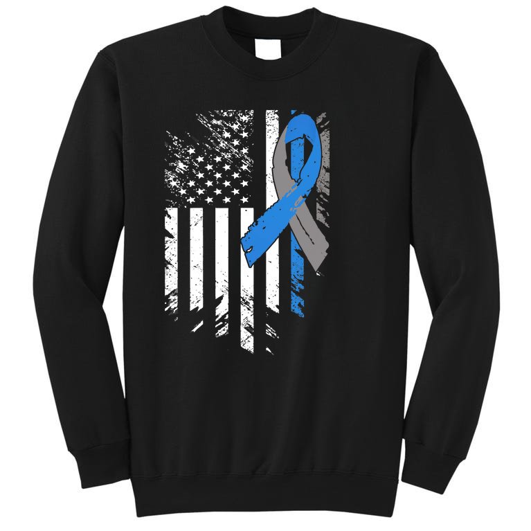 Support USA Flag Diabetes Type 1 Awareness Family Tall Sweatshirt