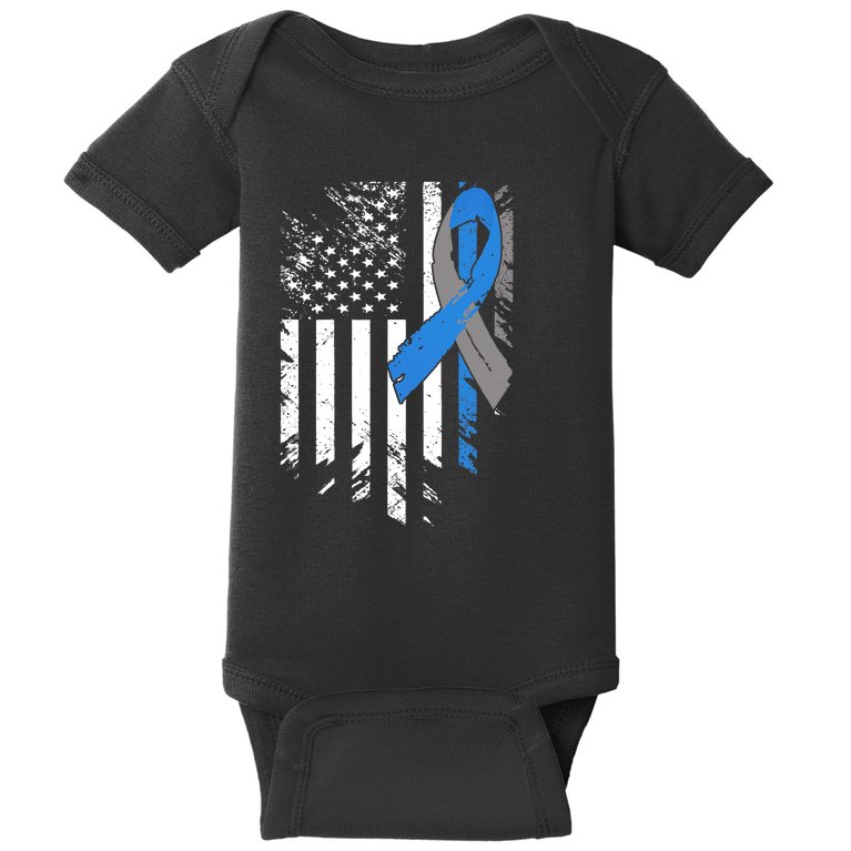 Support USA Flag Diabetes Type 1 Awareness Family Baby Bodysuit