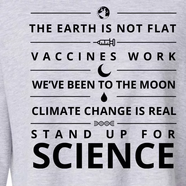 Stand Up For Science Quote Cropped Pullover Crew