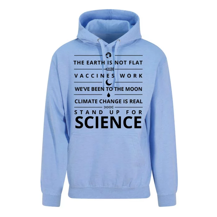 Stand Up For Science Quote Unisex Surf Hoodie