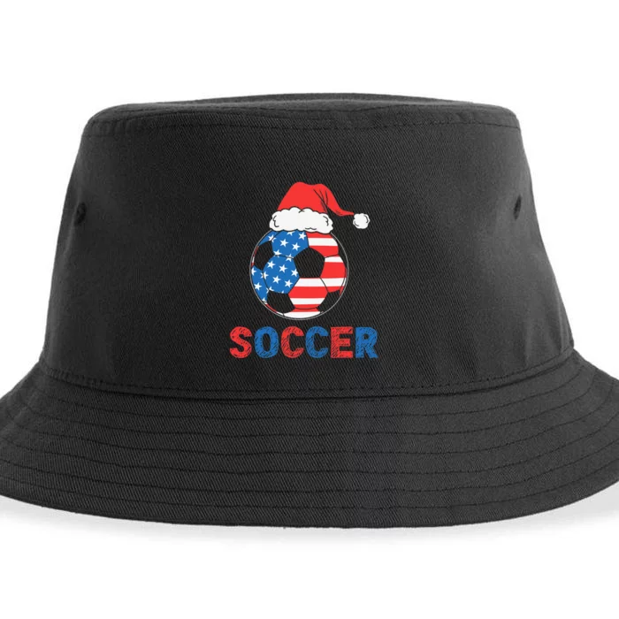 Soccer Usa Flag For Soccer Lover Christmas Gift Sustainable Bucket Hat