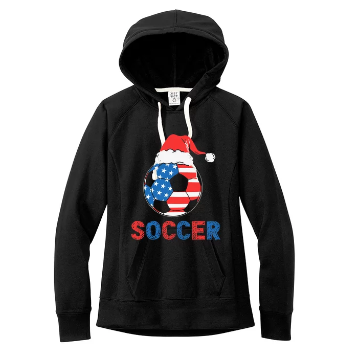 Soccer Usa Flag For Soccer Lover Christmas Gift Women's Fleece Hoodie