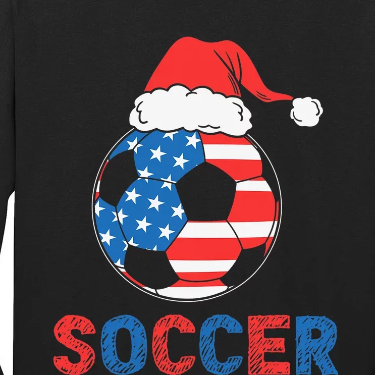 Soccer Usa Flag For Soccer Lover Christmas Gift Tall Long Sleeve T-Shirt