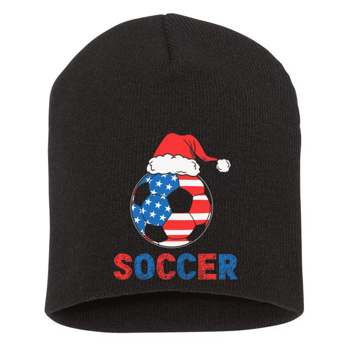 Soccer Usa Flag For Soccer Lover Christmas Gift Short Acrylic Beanie