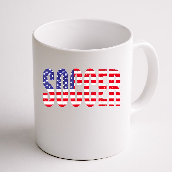 Soccer USA Flag For Soccer Lover Man Woman Front & Back Coffee Mug