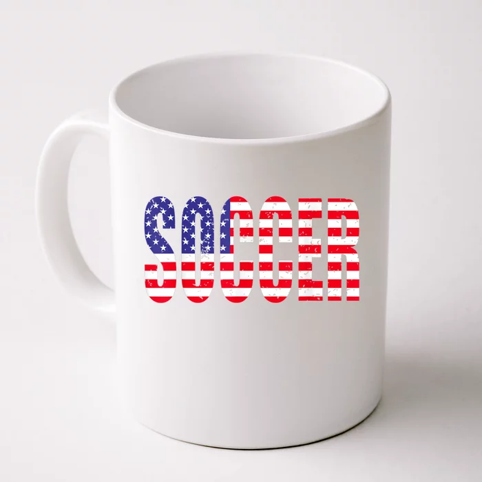 Soccer USA Flag For Soccer Lover Man Woman Front & Back Coffee Mug