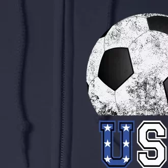 Soccer USA Football Soccer Ball Full Zip Hoodie