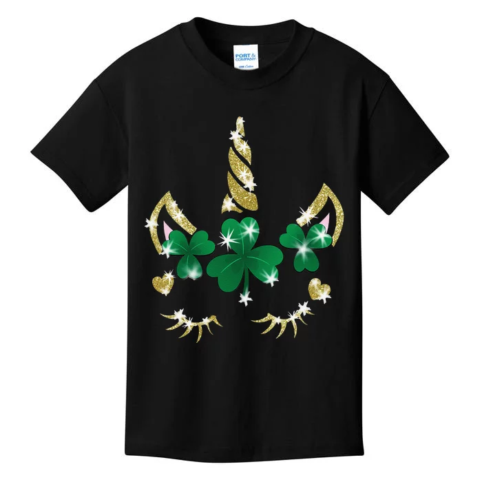 Sarcastic Unicorn Face Print Cute Saint Patrick's Day Kids T-Shirt