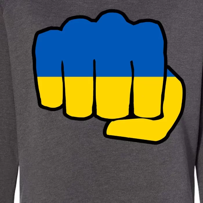 Support Ukraine Flag Fist Womens California Wash Sweatshirt