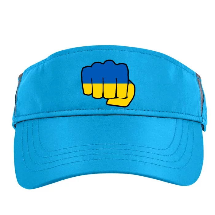 Support Ukraine Flag Fist Adult Drive Performance Visor