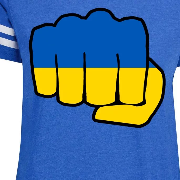 Support Ukraine Flag Fist Enza Ladies Jersey Football T-Shirt