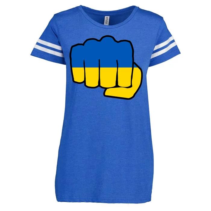 Support Ukraine Flag Fist Enza Ladies Jersey Football T-Shirt