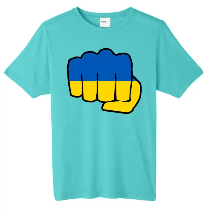 Support Ukraine Flag Fist ChromaSoft Performance T-Shirt