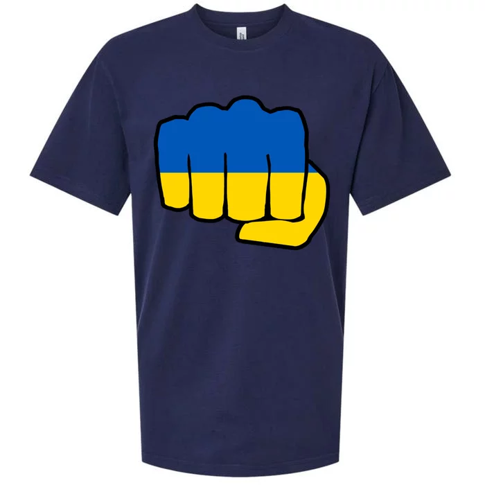 Support Ukraine Flag Fist Sueded Cloud Jersey T-Shirt