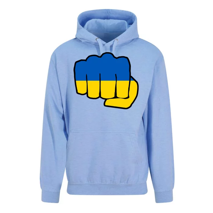 Support Ukraine Flag Fist Unisex Surf Hoodie