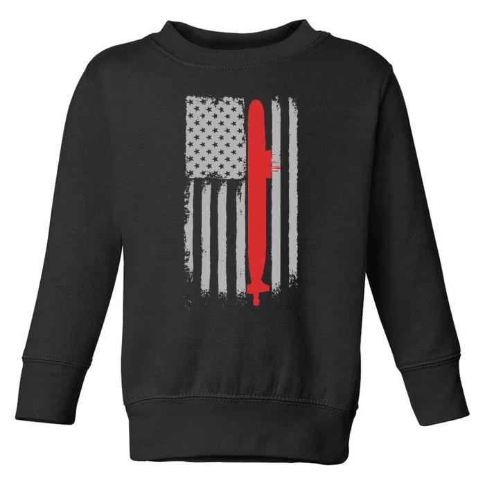 Submarine Usa Flag Gift For Submariner Toddler Sweatshirt