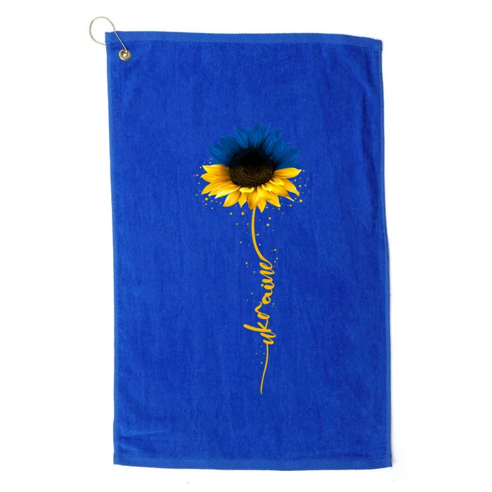 Sunflower Ukrainian Flag Tee I Stand With Ukraine Peace Gift Platinum Collection Golf Towel