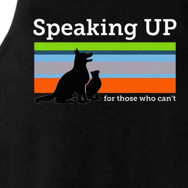 Speaking Up For Those Who CanT Stop Animal Abuse Awareness Ladies Tri-Blend Wicking Tank