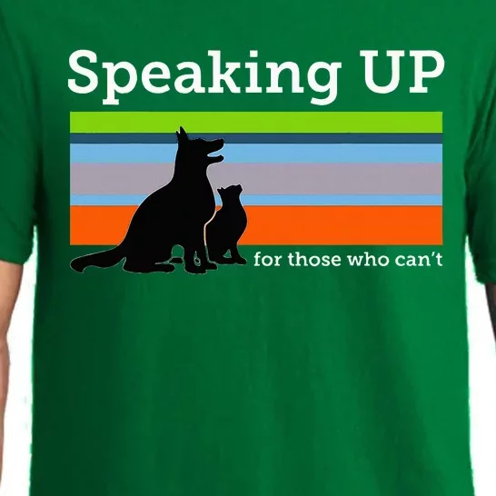 Speaking Up For Those Who CanT Stop Animal Abuse Awareness Pajama Set