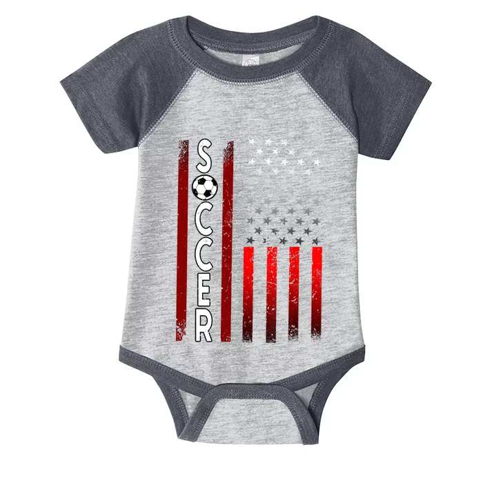 Soccer USA Flag Futbol Ball Sport Player Infant Baby Jersey Bodysuit