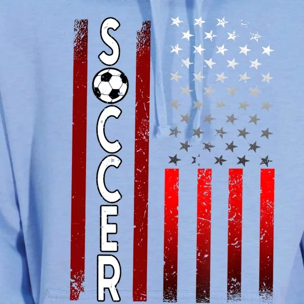 Soccer USA Flag Futbol Ball Sport Player Unisex Surf Hoodie