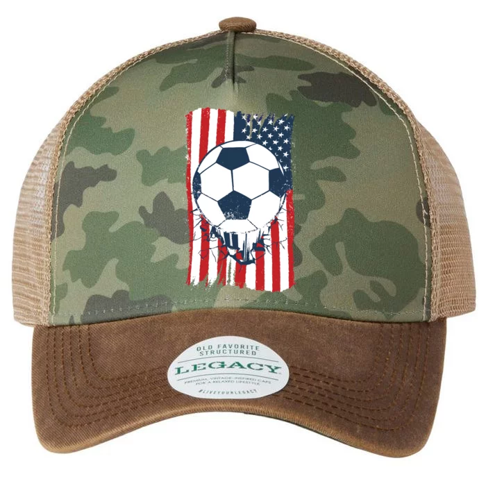 Soccer USA Flag, Soccer Ball Graphic Boys Legacy Tie Dye Trucker Hat