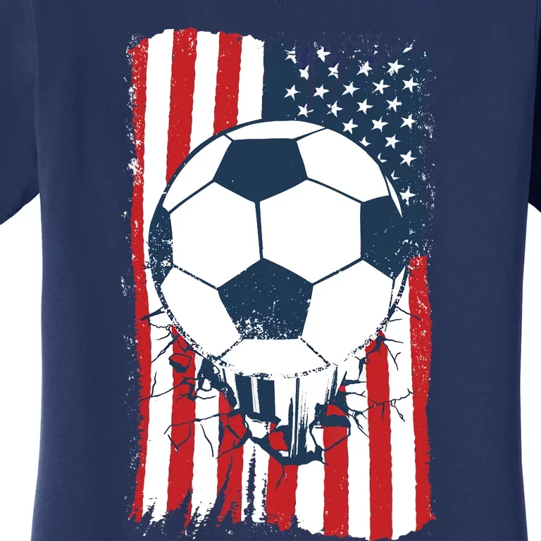 Soccer USA Flag, Soccer Ball Graphic Boys Women's T-Shirt