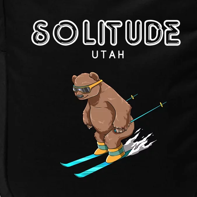 Solitude Utah Funny Ski Grizzly Bear Cool Gift Impact Tech Backpack