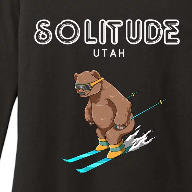 Solitude Utah Funny Ski Grizzly Bear Cool Gift Womens CVC Long Sleeve Shirt