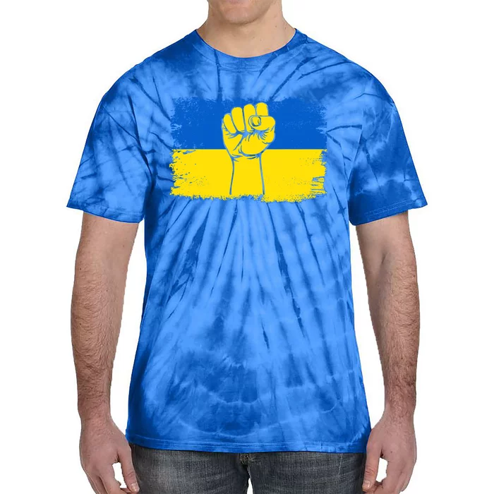 Support Ukraine Flag I Stand With Ukraine Gift Tie-Dye T-Shirt