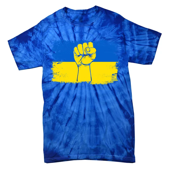 Support Ukraine Flag I Stand With Ukraine Gift Tie-Dye T-Shirt