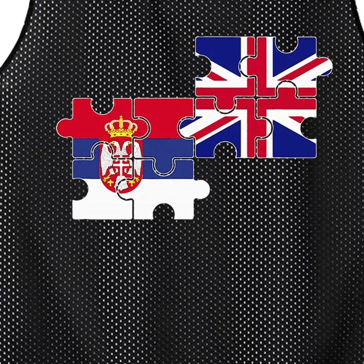 Serbia Uk Flag British Serbian Mesh Reversible Basketball Jersey Tank