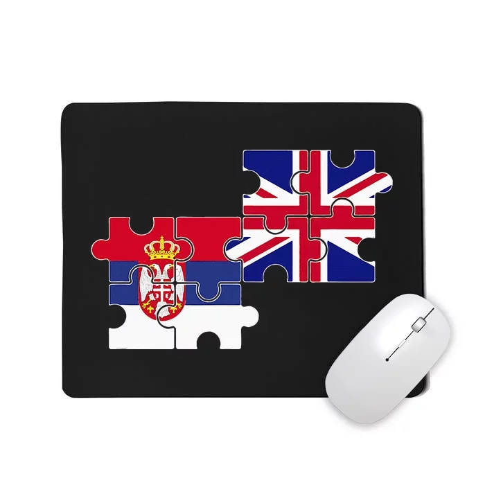 Serbia Uk Flag British Serbian Mousepad