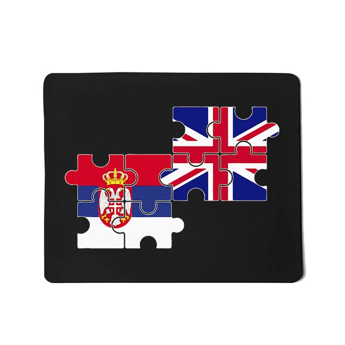 Serbia Uk Flag British Serbian Mousepad