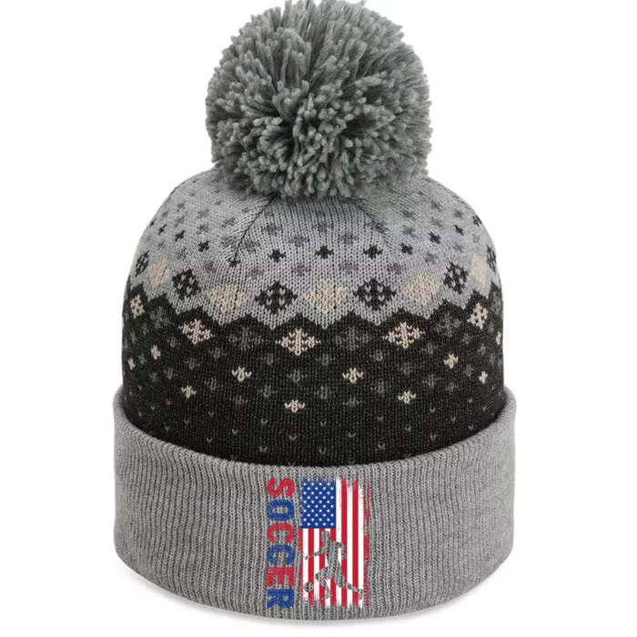 Soccer usa flag for soccer lover man woman The Baniff Cuffed Pom Beanie