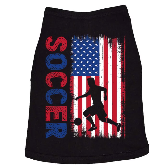 Soccer usa flag for soccer lover man woman Doggie Tank