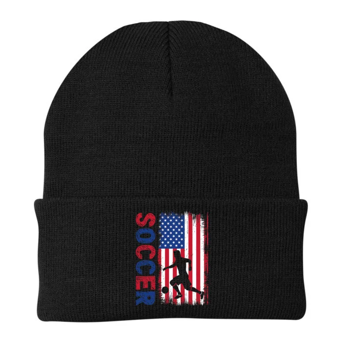 Soccer usa flag for soccer lover man woman Knit Cap Winter Beanie