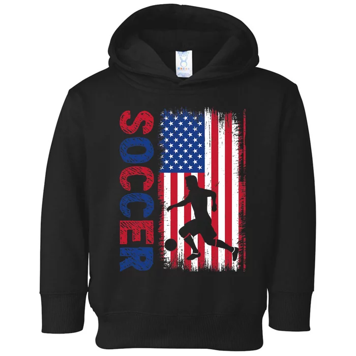 Soccer usa flag for soccer lover man woman Toddler Hoodie