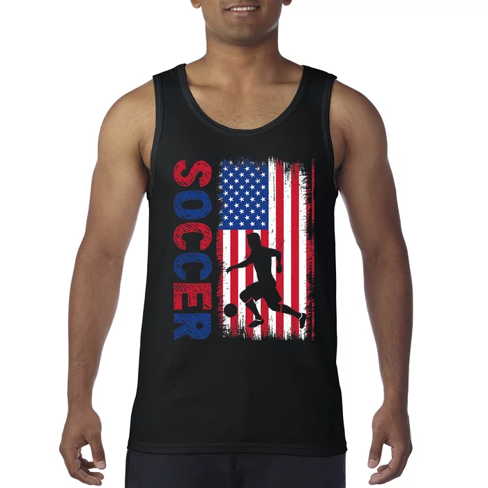 Soccer usa flag for soccer lover man woman Tank Top