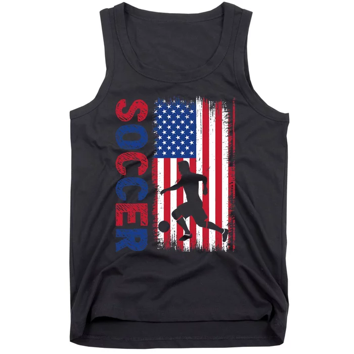 Soccer usa flag for soccer lover man woman Tank Top