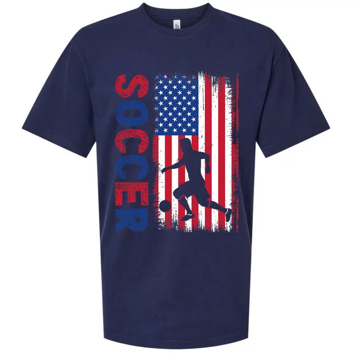 Soccer usa flag for soccer lover man woman Sueded Cloud Jersey T-Shirt