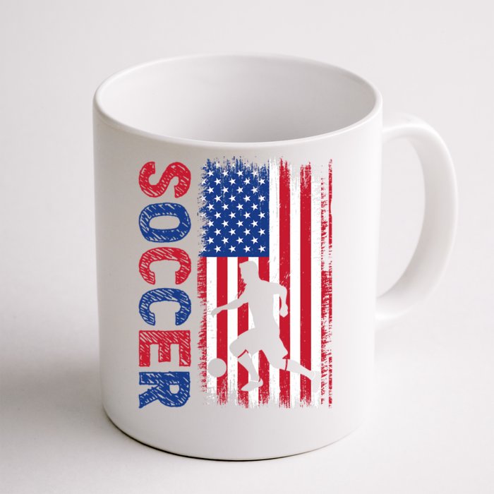 Soccer usa flag for soccer lover man woman Front & Back Coffee Mug