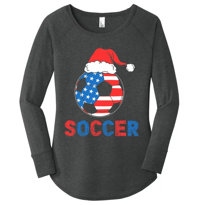 Soccer usa flag for soccer lover man woman Women's Perfect Tri Tunic Long Sleeve Shirt