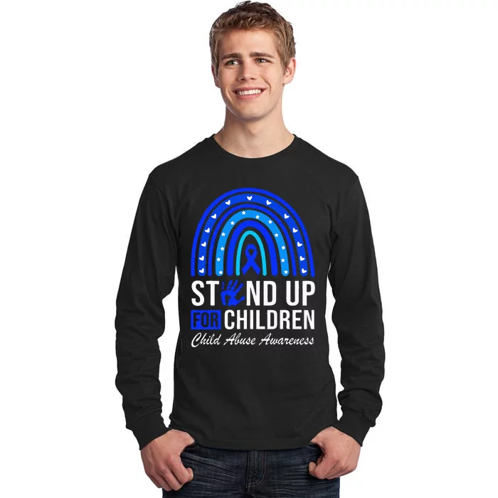 Stand Up For Children Stop Child Abuse Prevention Awareness Tall Long Sleeve T-Shirt